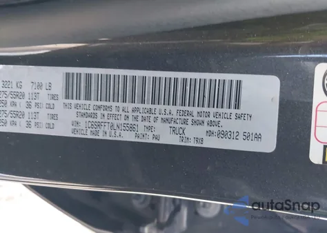 2020 Ram 1500 Big Horn 4X4 5'7 Box z USA, uszkodzony, nr VIN 1C6SRFFT0LN155861
